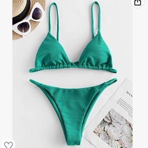 Zaful green string bikini